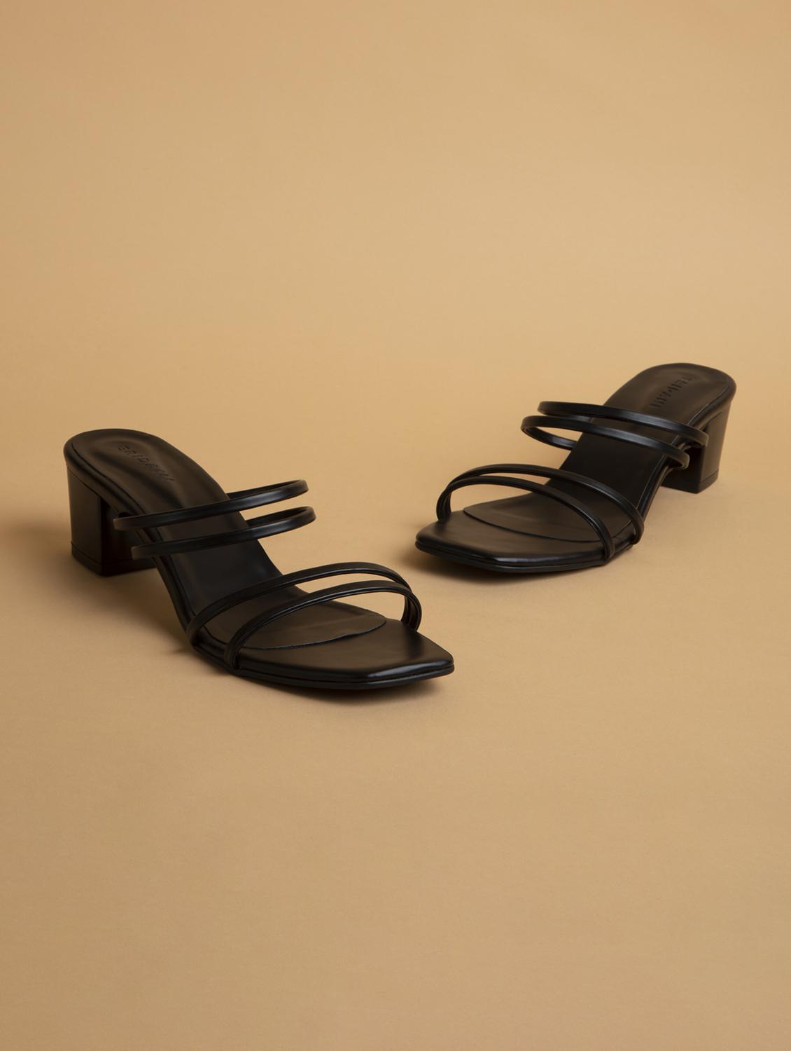 black slip on sandals - 17592699 - Zoom Image - 2