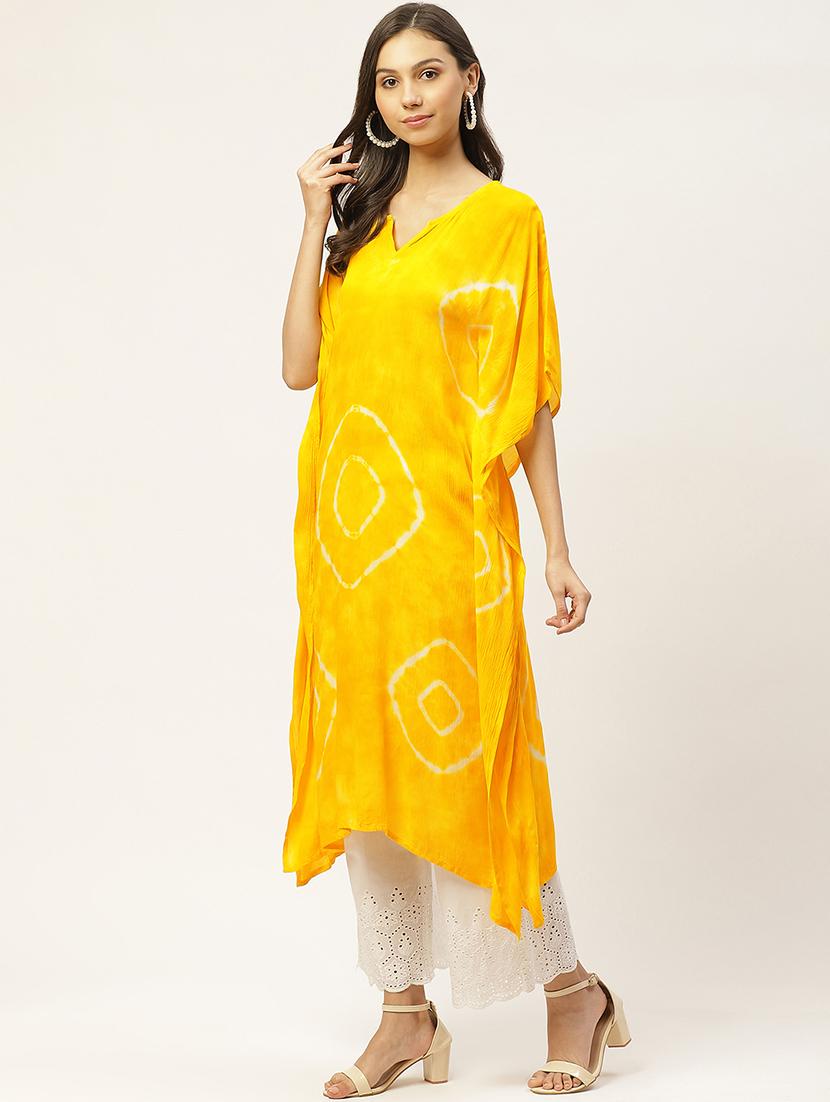 tie & dye kaftan kurta - 17592789 - Zoom Image - 2