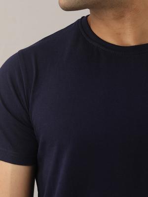 navy blue solid t-shirt - 17592844 - Standard Image - 5