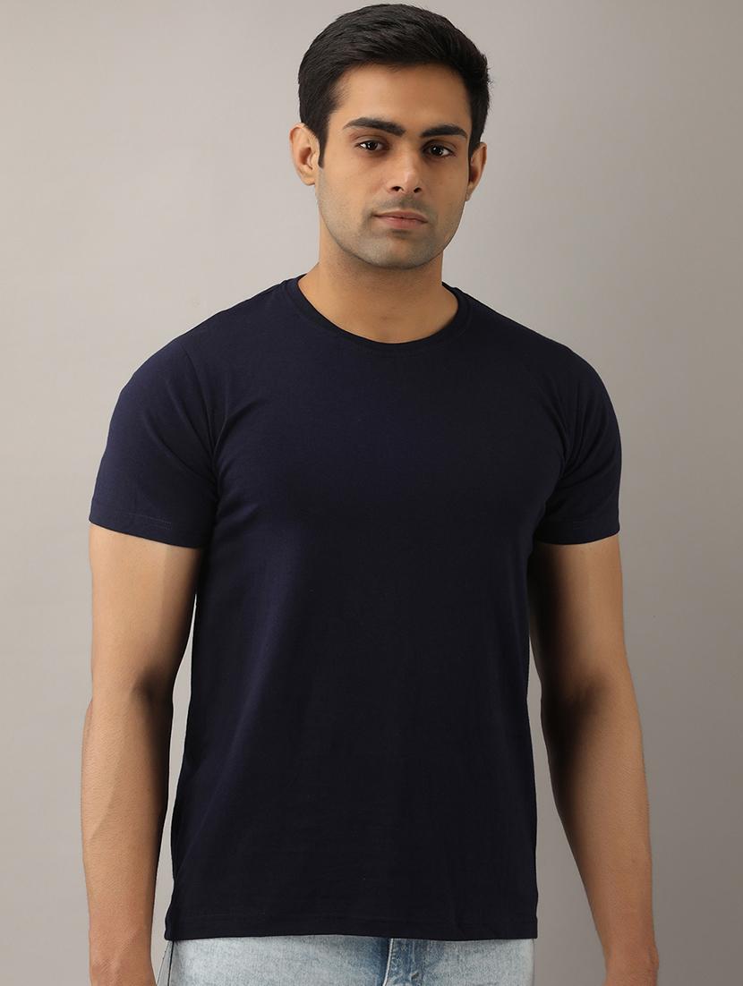 navy blue solid t-shirt - 17592844 - Zoom Image - 2
