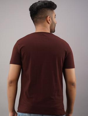 brown solid t-shirt - 17592845 - Standard Image - 3