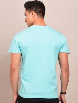 blue solid t-shirt - 17592850 - Standard Image - 3