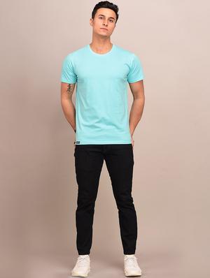 blue solid t-shirt - 17592850 - Standard Image - 4