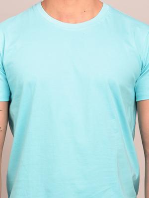 blue solid t-shirt - 17592850 - Standard Image - 5