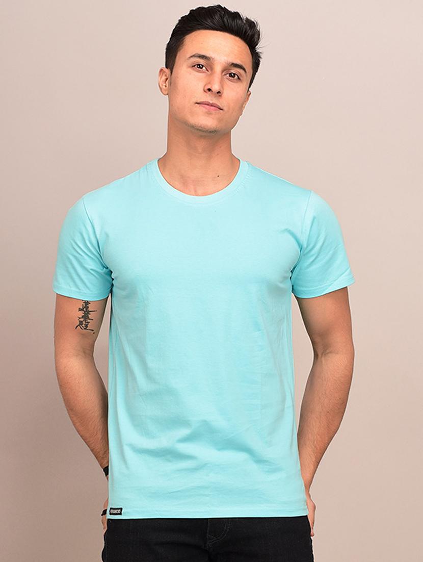 blue solid t-shirt - 17592850 - Zoom Image - 1