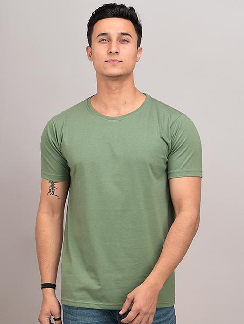olive green solid t-shirt - 17592853 - Standard Image - 1