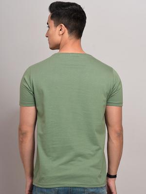 olive green solid t-shirt - 17592853 - Standard Image - 3