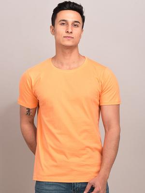 peach solid t-shirt - 17592856 - Standard Image - 2