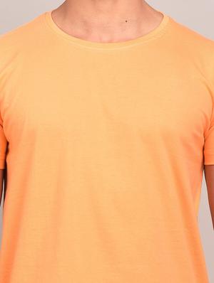 peach solid t-shirt - 17592856 - Standard Image - 5