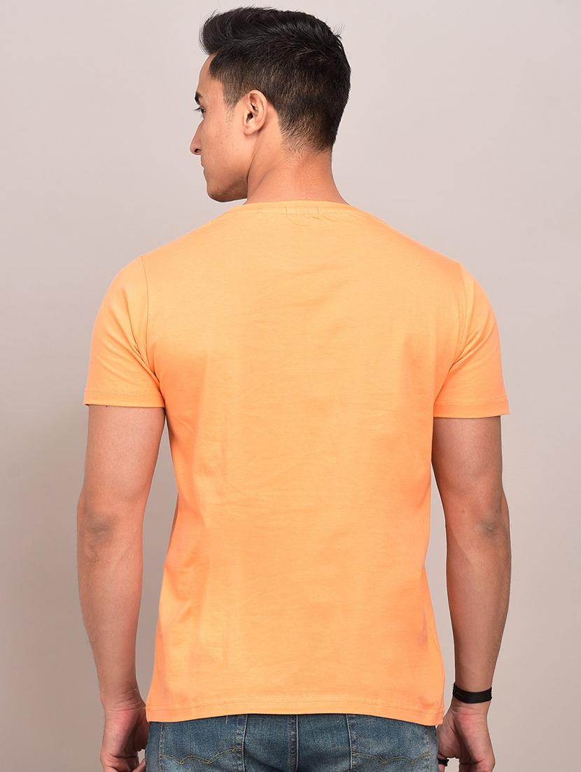peach solid t-shirt - 17592856 - Zoom Image - 3