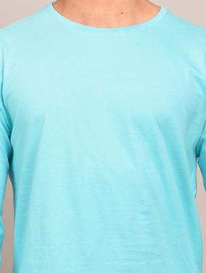 blue solid t-shirt - 17592865 - Standard Image - 5