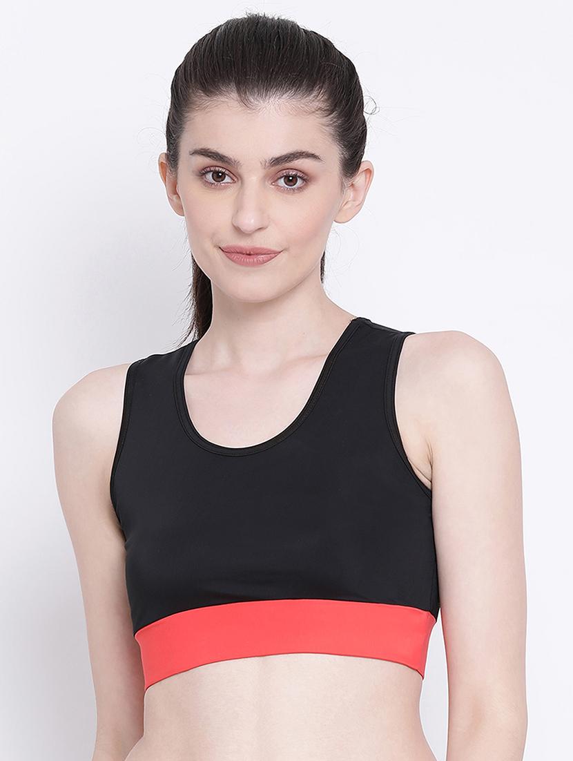 black solid sports bra - 17592953 - Zoom Image - 1