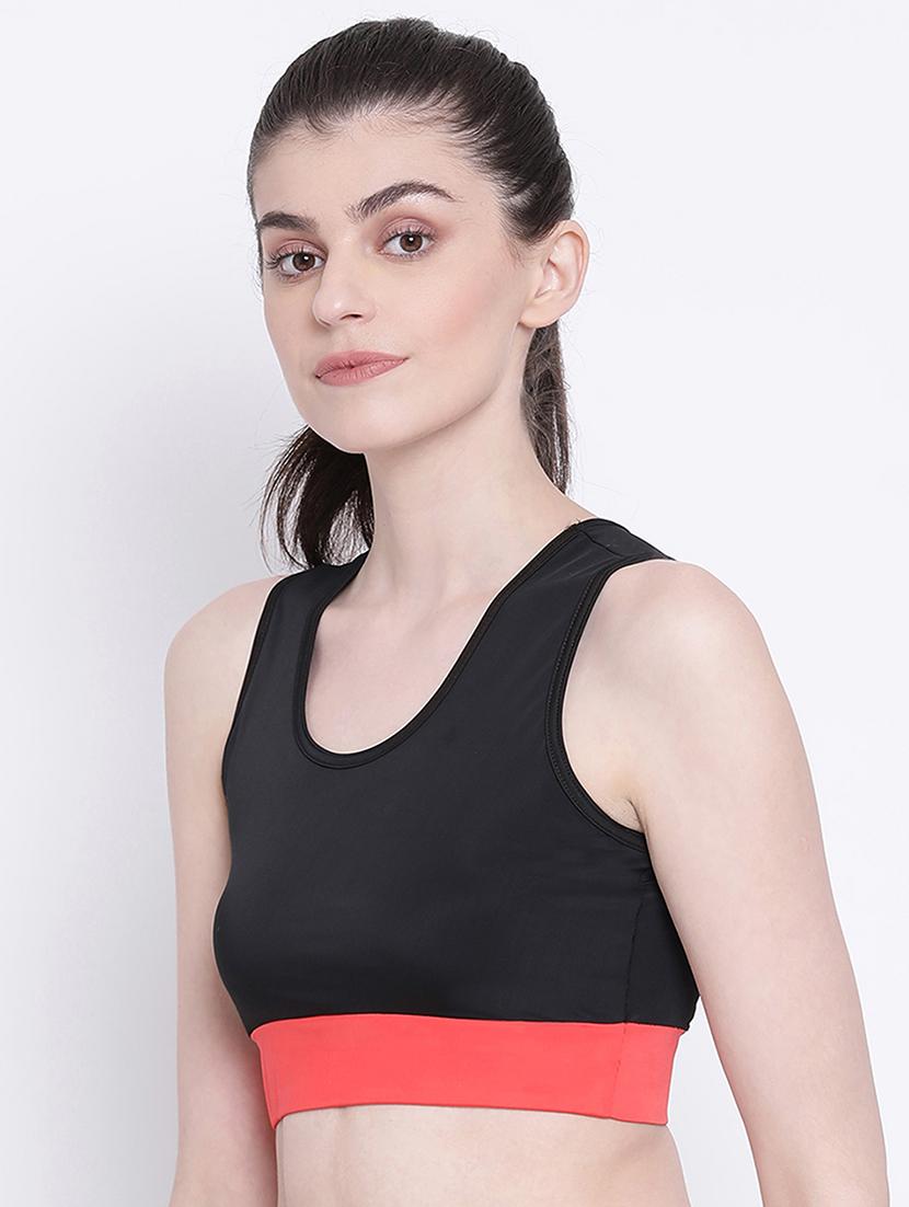 black solid sports bra - 17592953 - Zoom Image - 2