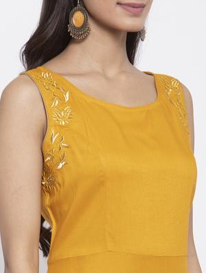 yellow solid maxi dress - 17593041 - Standard Image - 5