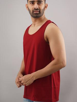 maroon solid vest - 17593046 - Standard Image - 2