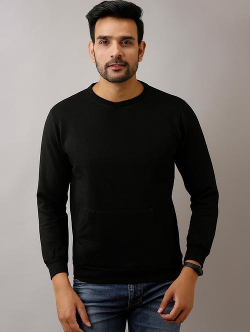 black solid sweatshirt - 17593914 - Very Small Image - 1