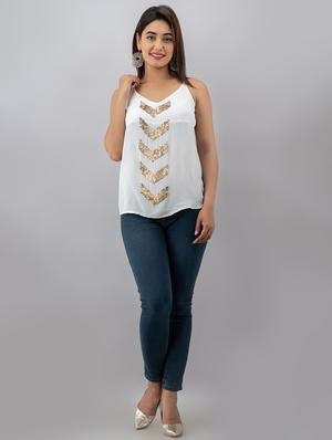 sequin embellished top - 17593950 - Standard Image - 4