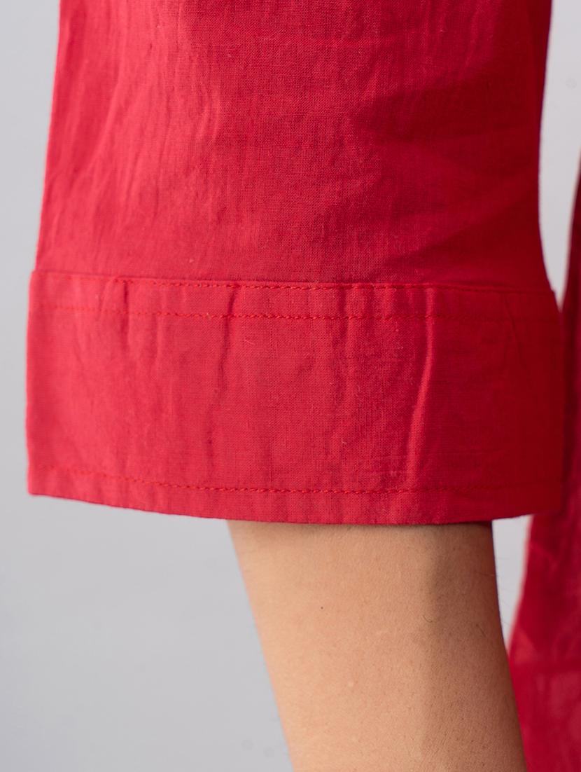 pleat detail solid shirt - 17593977 - Zoom Image - 4
