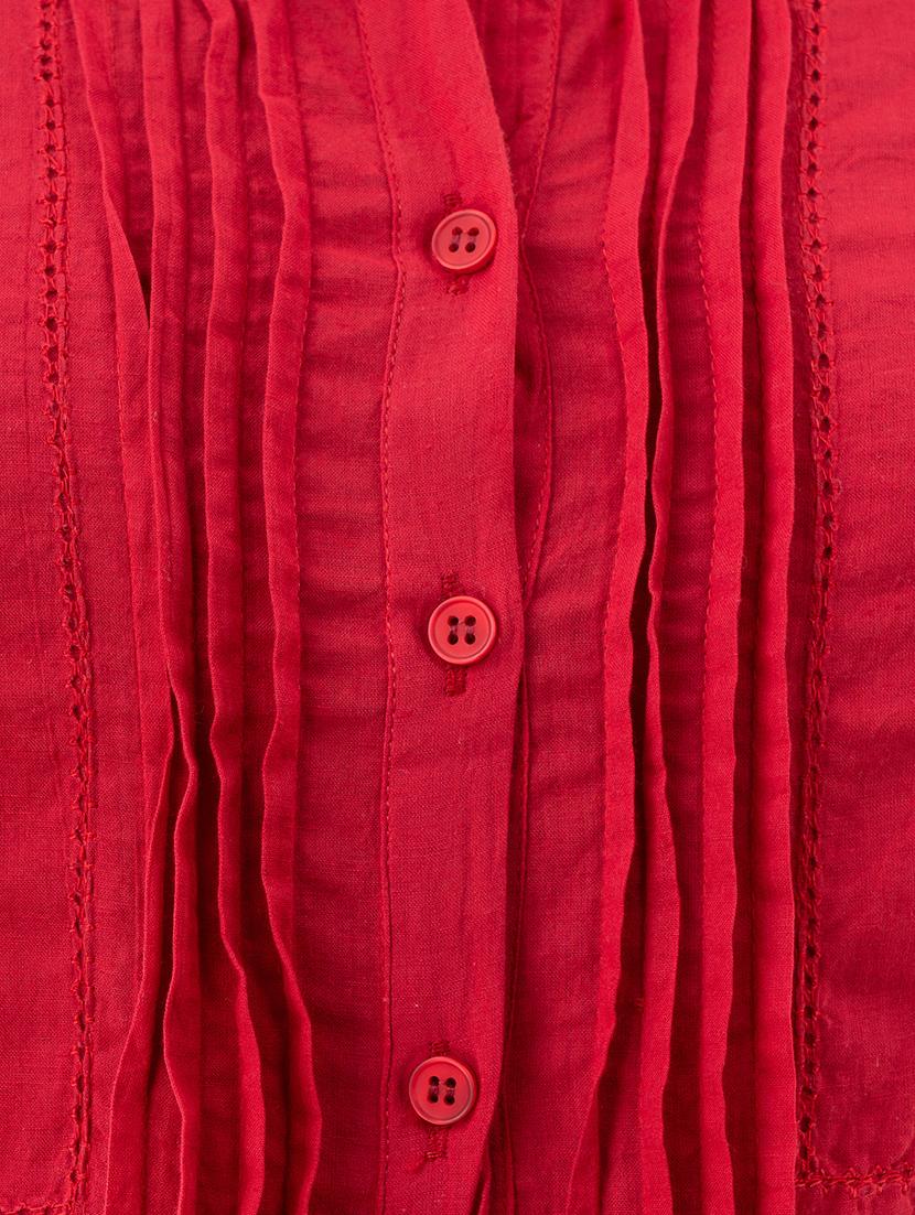 pleat detail solid shirt - 17593977 - Zoom Image - 5