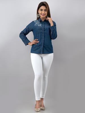 embroidered detail shirt - 17593982 - Standard Image - 4