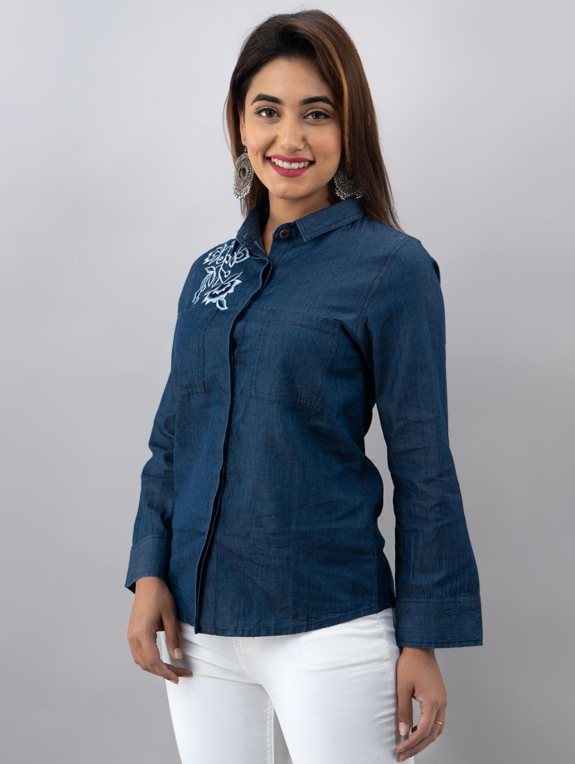 embroidered detail shirt - 17593982 - Zoom Image - 2