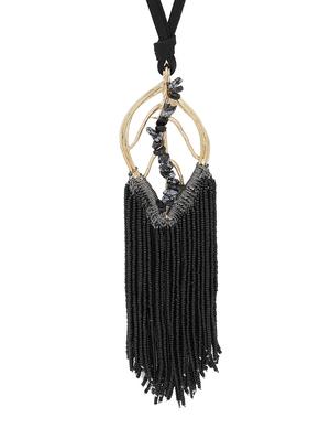 black metal chain necklace - 17594207 - Standard Image - 3