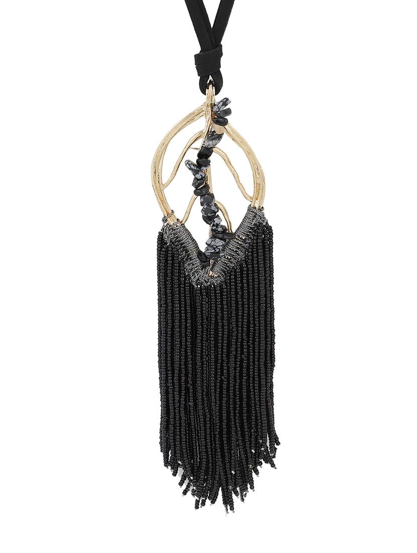 black metal chain necklace - 17594207 - Zoom Image - 3