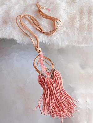 pink metal chain necklace - 17594209 - Standard Image - 2