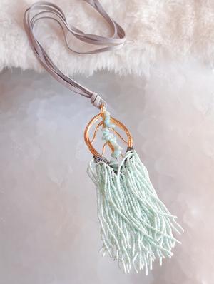 blue metal chain necklace - 17594210 - Standard Image - 2