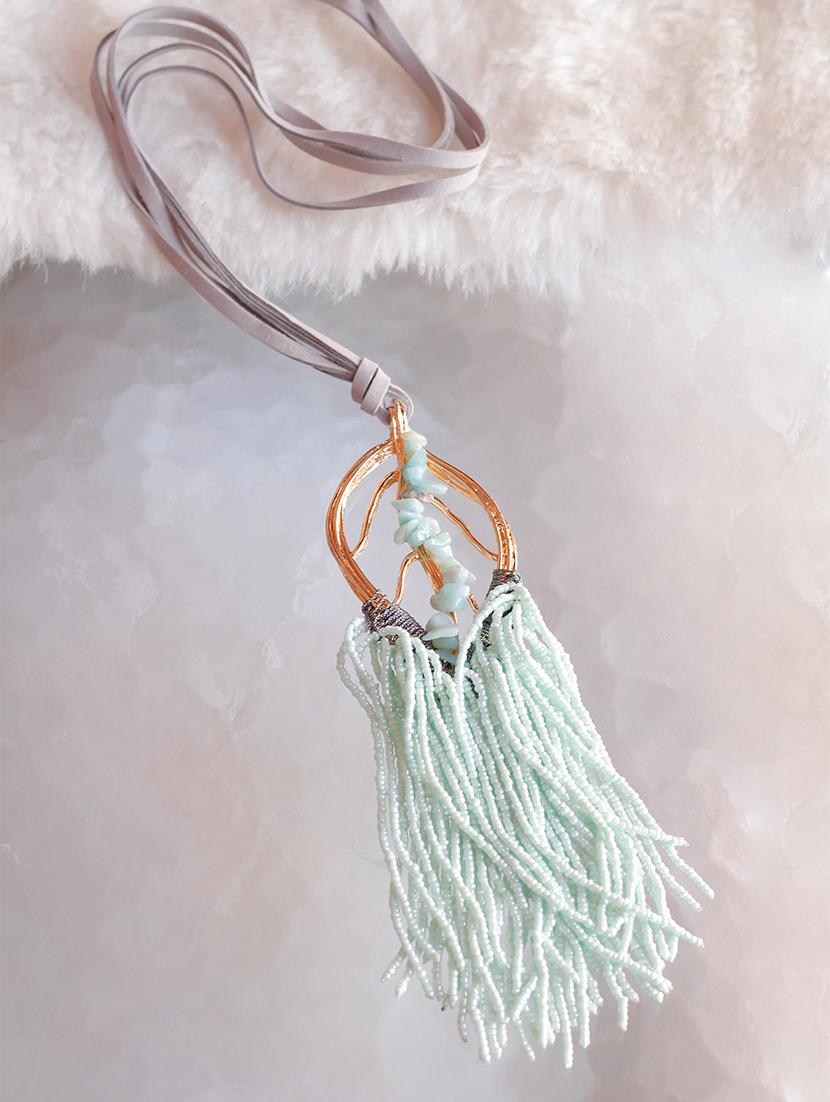 blue metal chain necklace - 17594210 - Zoom Image - 2