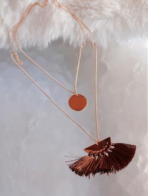 brown metal chain necklace - 17594211 - Standard Image - 2