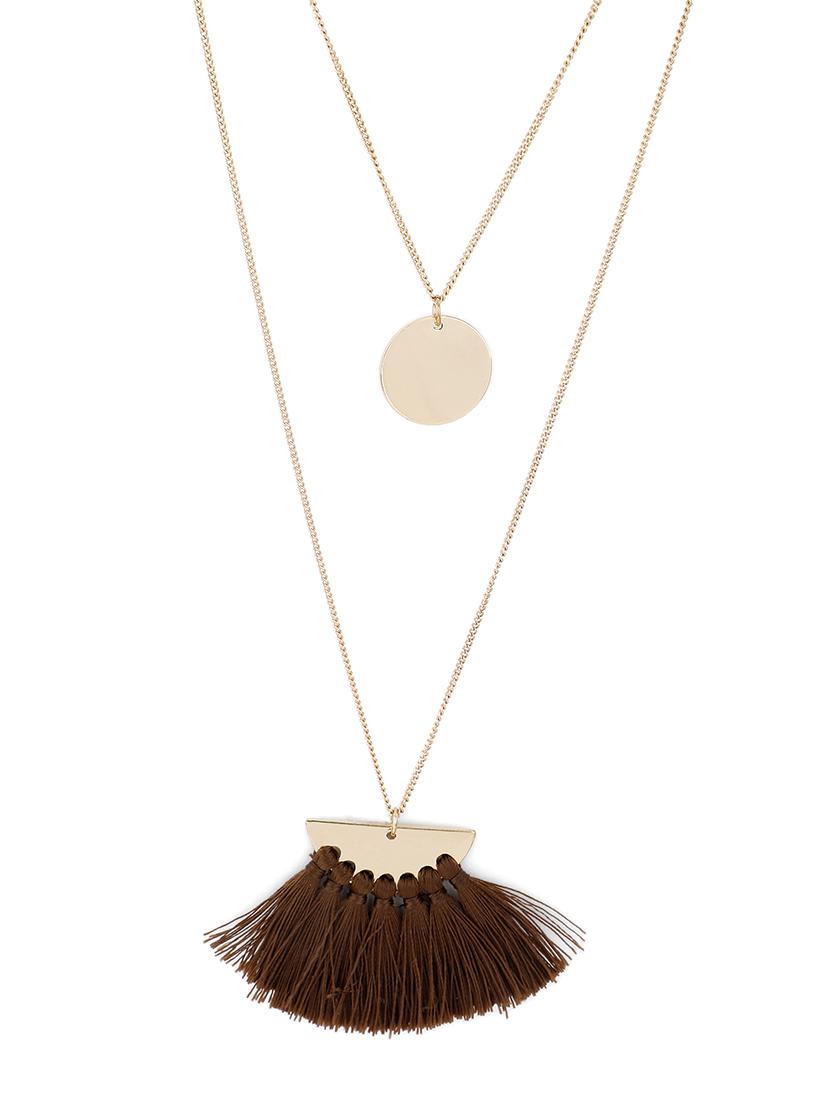 brown metal chain necklace - 17594211 - Zoom Image - 3