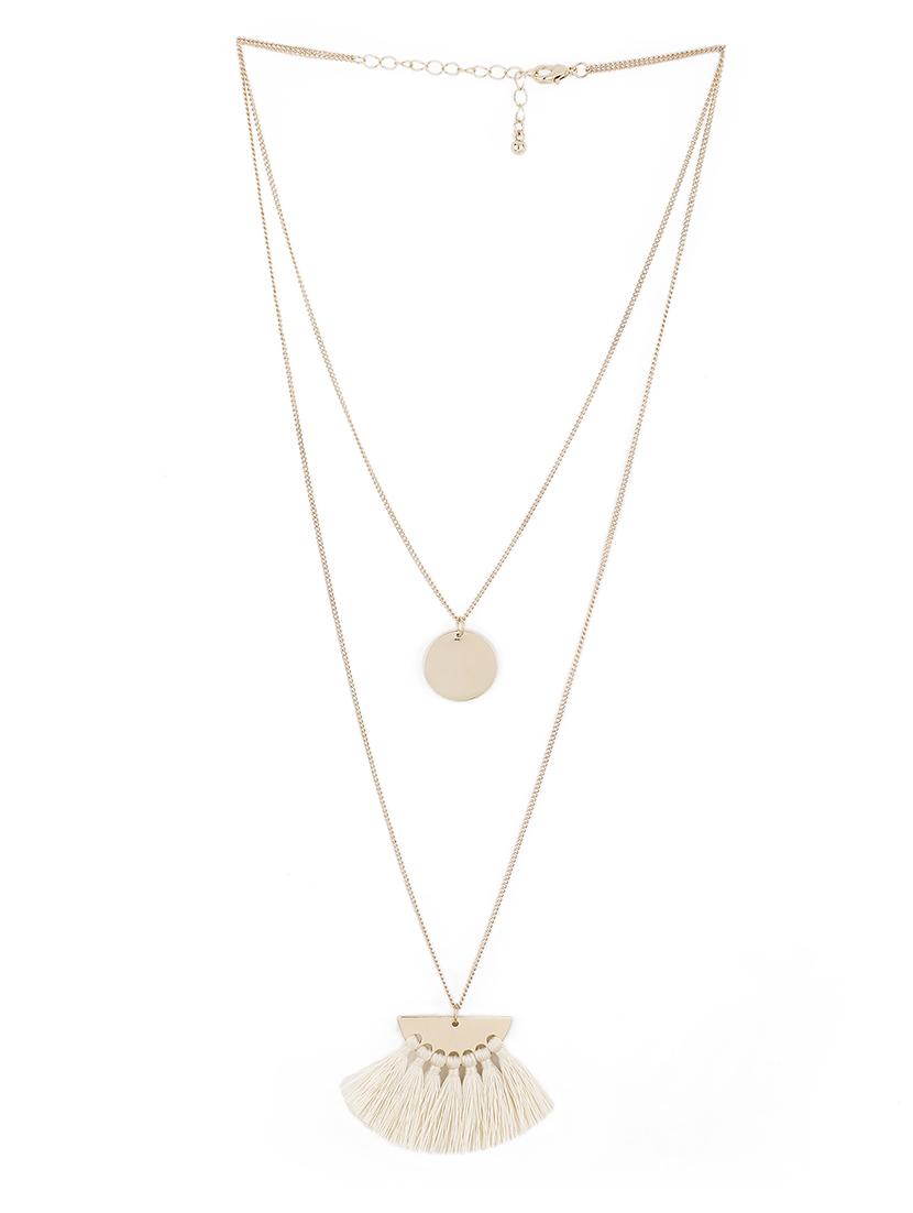 white metal chain necklace - 17594213 - Zoom Image - 1