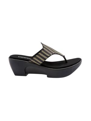 black synthetic platform slipper - 17594215 - Standard Image - 2