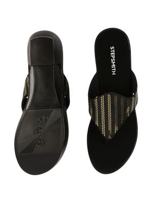 black synthetic platform slipper - 17594215 - Standard Image - 4