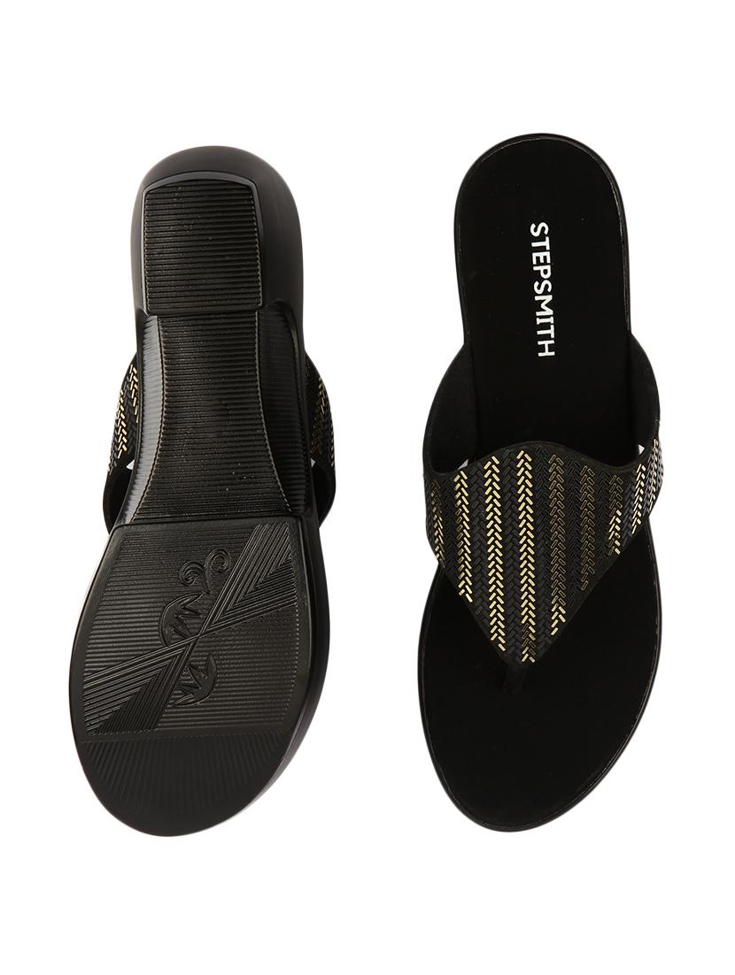 black synthetic platform slipper - 17594215 - Zoom Image - 4