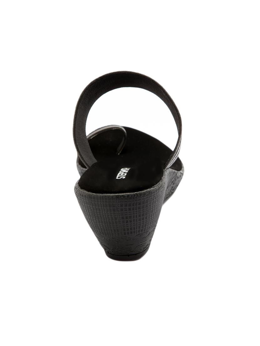 black casual wedges slippers - 17594217 - Zoom Image - 3
