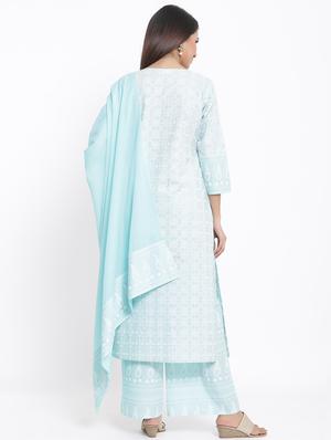 pastel kurta dupatta set - 17594237 - Standard Image - 3