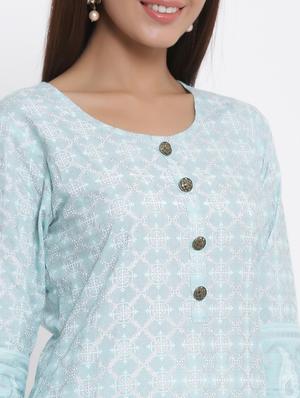 pastel kurta dupatta set - 17594237 - Standard Image - 4
