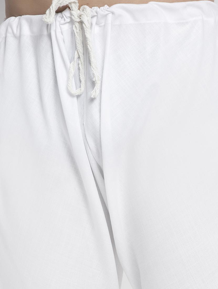 white floral kurta pajama ethnic set - 17594287 - Zoom Image - 5