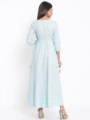 pastel anarkali kurta - 17594360 - Standard Image - 3