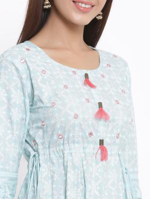 pastel anarkali kurta - 17594360 - Standard Image - 4