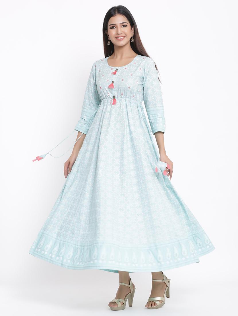 pastel anarkali kurta - 17594360 - Zoom Image - 1