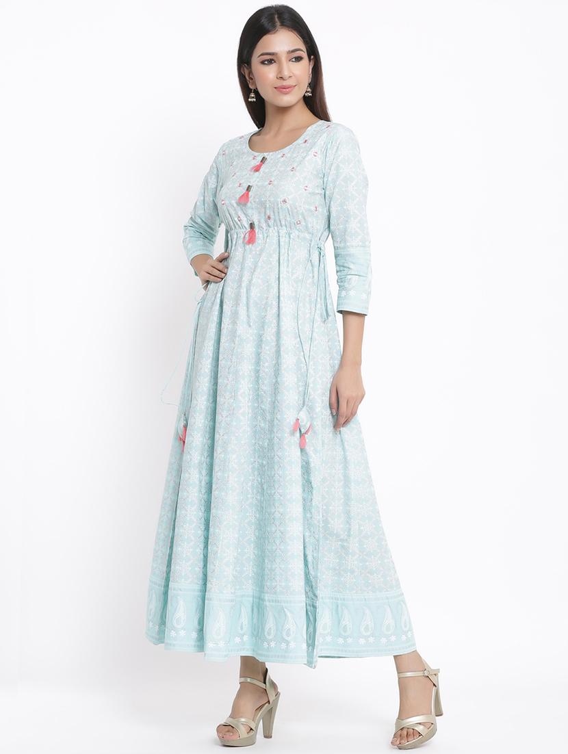 pastel anarkali kurta - 17594360 - Zoom Image - 2