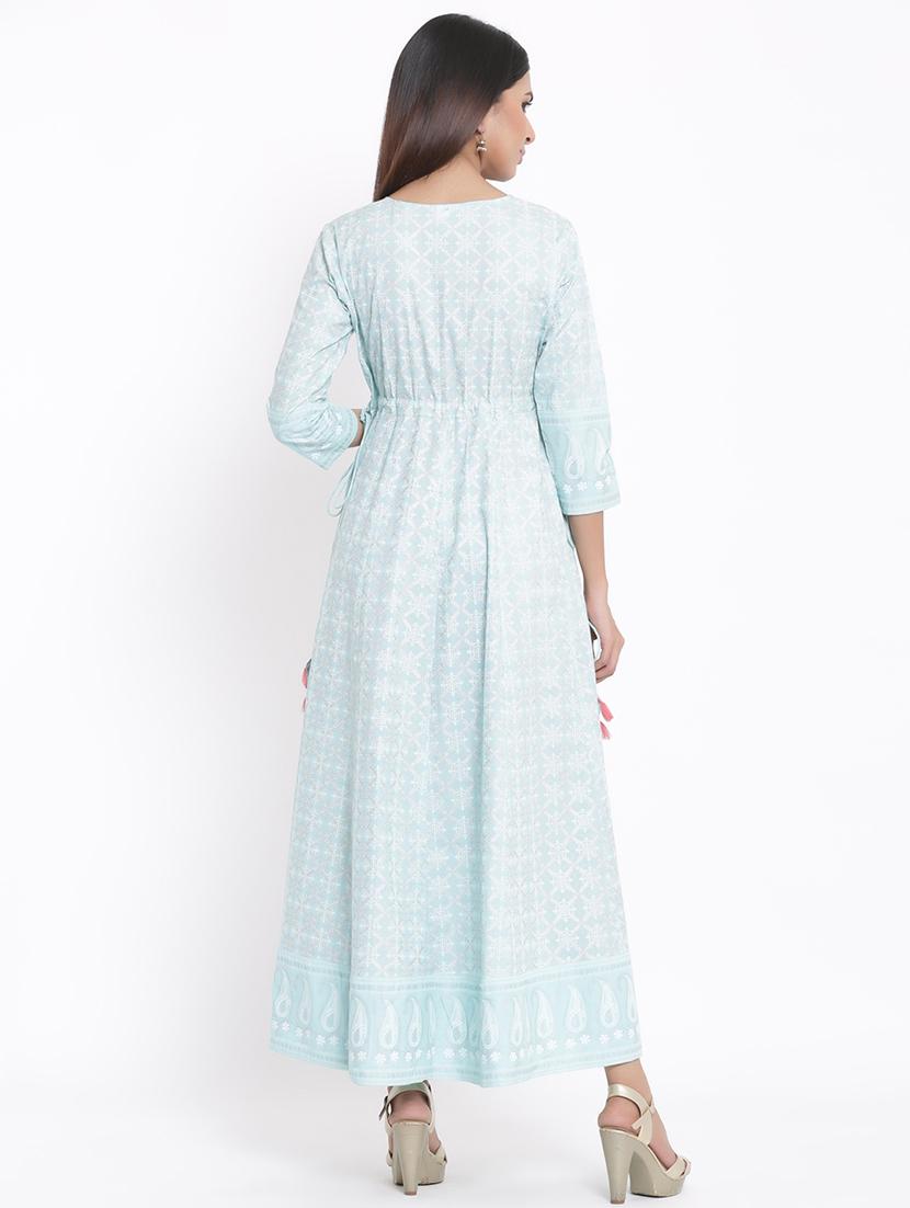 pastel anarkali kurta - 17594360 - Zoom Image - 3