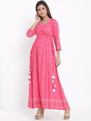floral anarkali kurta - 17594368 - Standard Image - 2