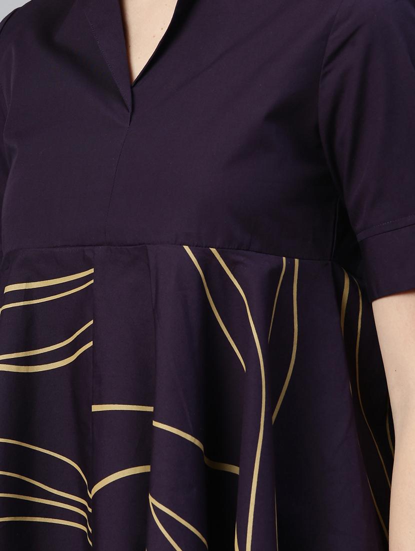 mandarin neck peplum top - 17594448 - Zoom Image - 5