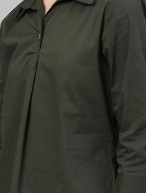 shirt collar solid top - 17594484 - Standard Image - 4