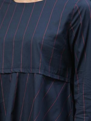 tie knot sleeved striped top - 17594613 - Standard Image - 5