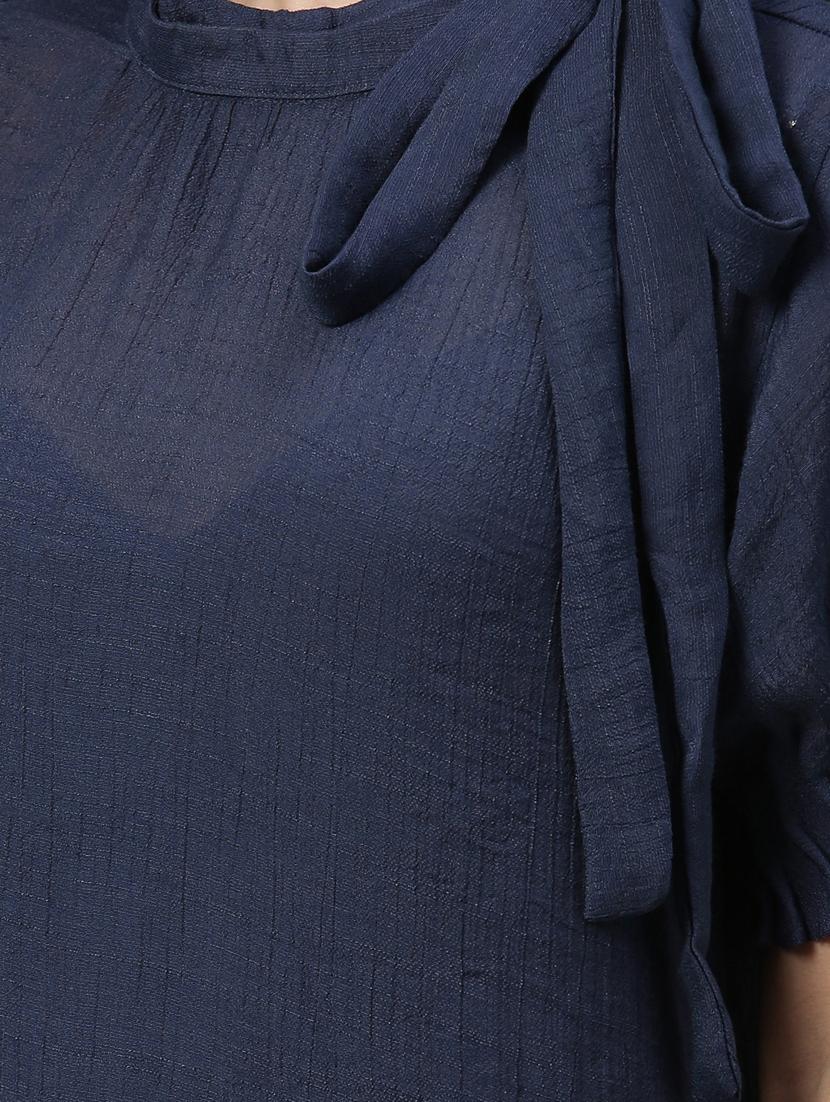 tie up neck solid top - 17594614 - Zoom Image - 5